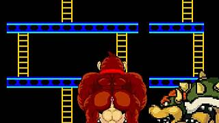 uhh, bowser and donkey kong bang mario hard bareback