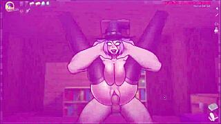 Hornycraft parody: witch tests potion to grow huge cock