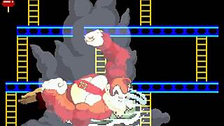 uhh, bowser and donkey kong bang mario hard bareback