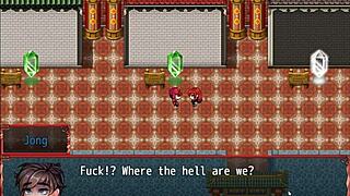 I-I teach the naive nun how to give a blowjob in this harem game