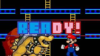 uhh, bowser and donkey kong bang mario hard bareback