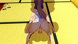 cute maid costume girl excites my big cock in 3d hentai