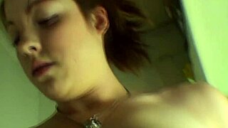 pixie in red lingerie spreads ass