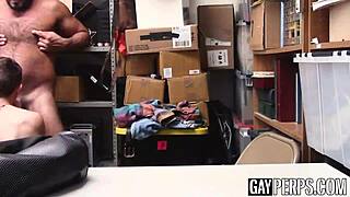 cute gay twink barebacked by hot policeman for stealing