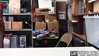 cute gay twink barebacked by hot policeman for stealing