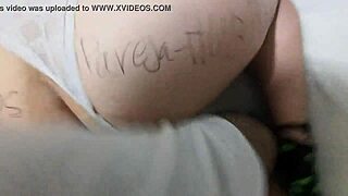 in this homemade video, the latina teen bends over for doggystyle with big cock