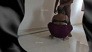 Tamil maid Sreelatha sneaks a suck on owner’s cock while wife’s away