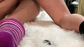 massage with married blonde friend turns wild, bareback fucking her tight asshole at wedding