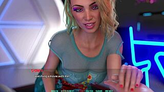 Is this cute busty blonde ready for movie night fun?