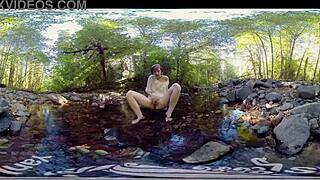 Carmen December Feels Intense Orgasm Outdoors.