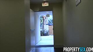 Propertysex showcases young agent with big natural tits in homemade outdoor romp