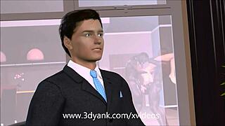 Rich 3d bitch cuckolds her husband with interracial action