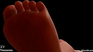 3D Foot Fetish Domination with Big Tits Anime Action