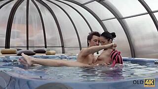 Old4k Angie Moon, I Got So Much Cum in Mouth from Old Lover, Oops!