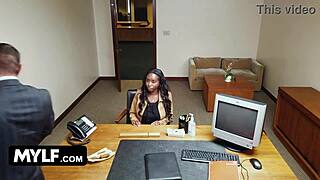 Perv Principal - Big Titted Ebony Milf Naomi Foxxx Squirts Multiple Times While Riding White Dick