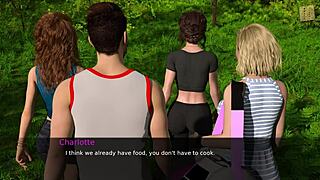 Hot brunette flirts, 'Back to pleasure!'