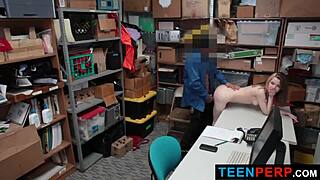 Teen 18+ perp weighs options to avoid arrest and remedy the situation in garage.