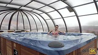 Old4k Angie Moon, I Got So Much Cum in Mouth from Old Lover, Oops!