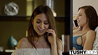 Tushy being riley chapter 3 features a brunette riding a monster cock 😏