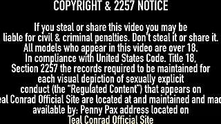 Teal Conrad slips into her bunny ears and lingerie for some fun.