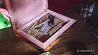 claudia adams, a big tits brunette slut, smokes while getting anal and double penetration.