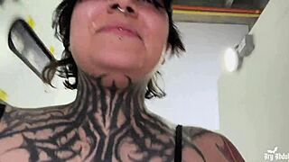 puta loses bet and gets fucked with cumwalk on street