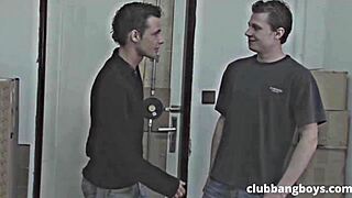 Shoe-Sniffing Twinks Engage in Hardcore Anal Doggystyle and Cumshot