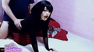 Hot Goth Stepsister Enjoys Hard Fuck