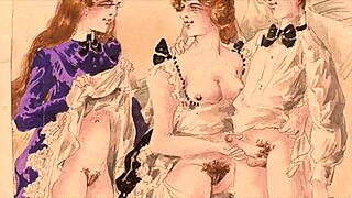 Винтажный эротический рисунок из старины