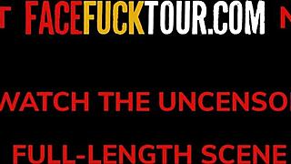 Face Fuck Tour - Nikki Fox Drooling and Crying on Huge Dick POV