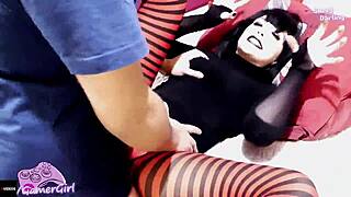 Hot Goth Stepsister Enjoys Hard Fuck