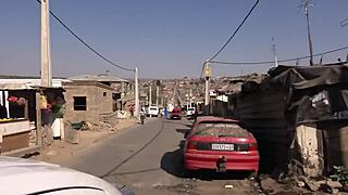 african women flirting in taxi then relaxing in bedroom.