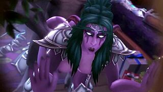 3D Porn with Tyrande, Jaina, Alexstrasza, and Elves