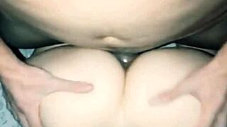 pornstar fucks doggystyle with fan, feeling intense close-up passion