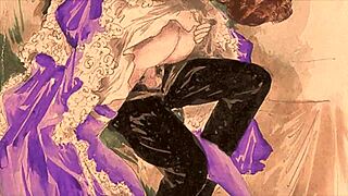 vintage erotic art drawing from old times