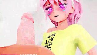 Brazilian Miku hentai animation features big tits and monster cock