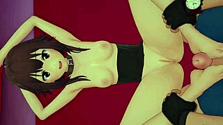 Megumin Drops Towel for Steamy Hotel Action in Adult Hentai