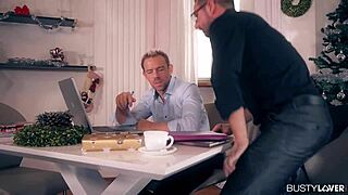 Busty Bombshell Aletta Ocean Gets Pussy and Asshole Fucked by Two Horny Studs