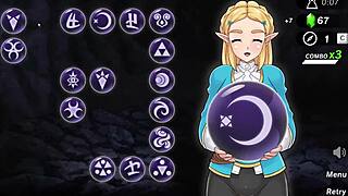 Zelda dominates in wild shaved anal game action.