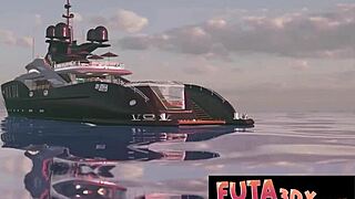 Busty Redhead Futa's Massive Cock Sucked by Blonde Babe.