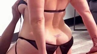 Hot mommy pawg Mystic covered in black cock cum