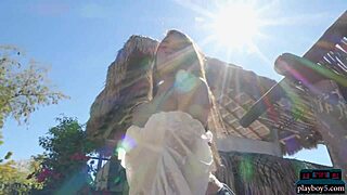 Petite Asian Teen Hannah Le Strips Naked on Relaxing Ranch for Playboy