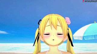 Marie Rose Sucks In Bikini On Beach