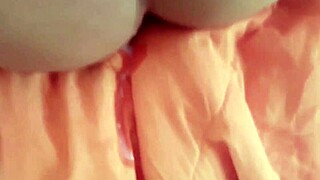 bbw enjoys anal creampie session with bubbles for squirting fun