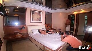 Giant ass teen faces monster cock in oral!