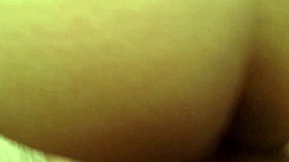 Black Top Cums on White Bottom Ass