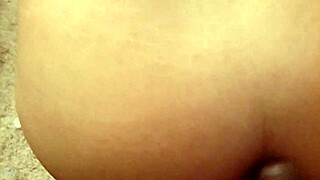 Black Top Cums on White Bottom Ass