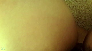 Black Top Cums on White Bottom Ass