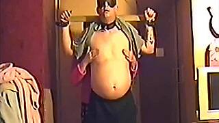 Tied Kelly Ass To Mouth Dildo