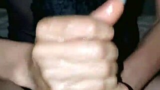 skinny couple engages in sexy handjob session